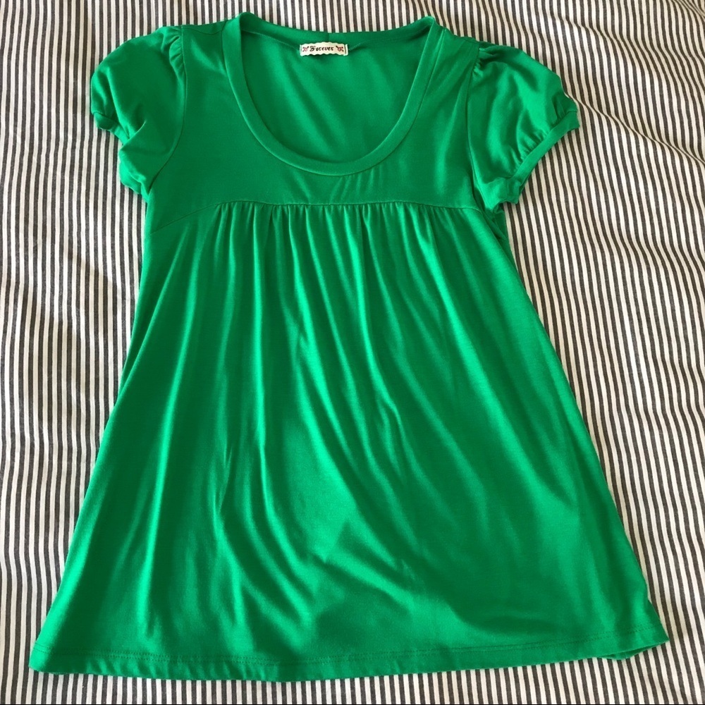 Forever 21 Vintage Y2K Green Babydoll Top - Small